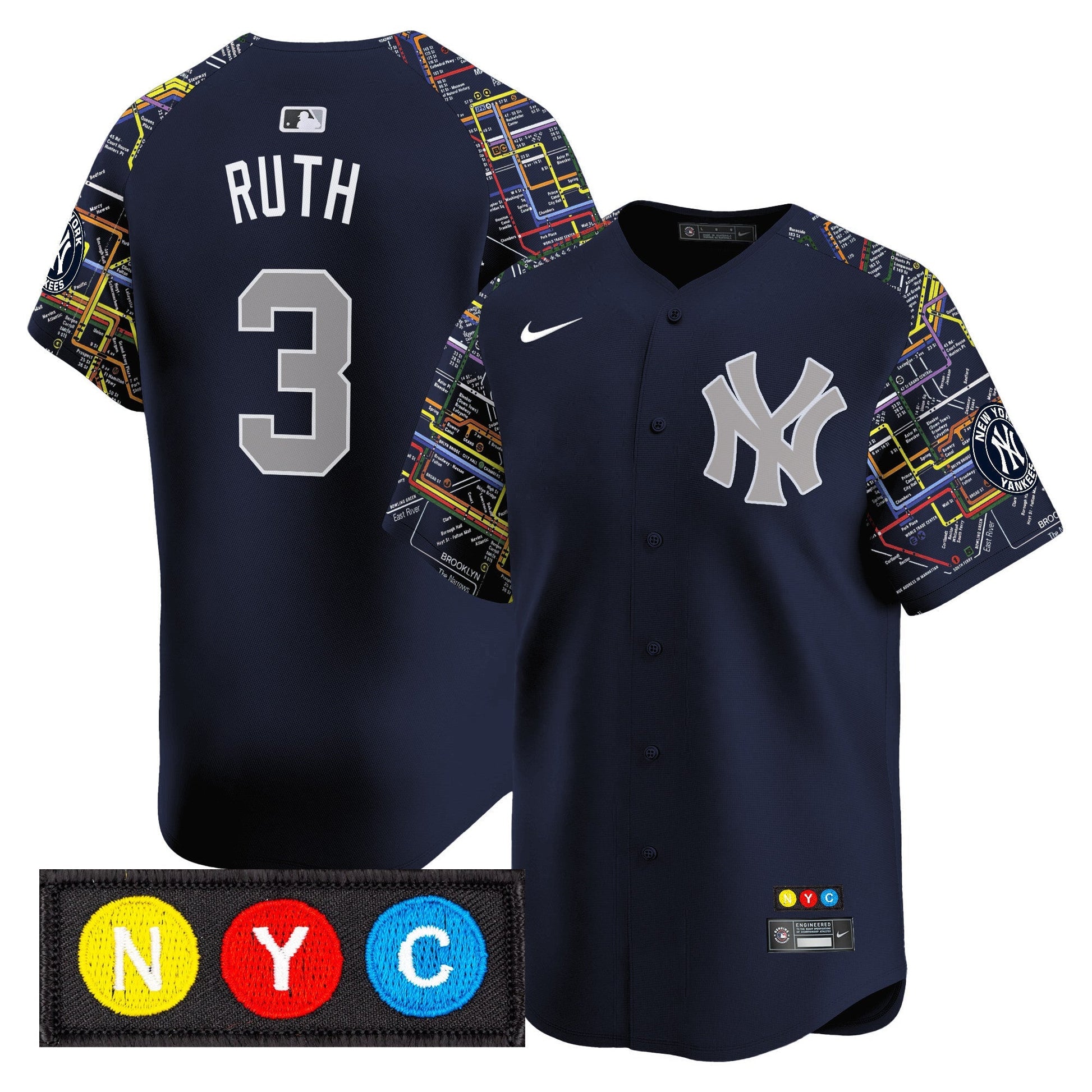 New York Yankees Subway Style Vapor Premier Limited Jersey - Stitched