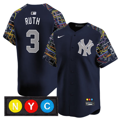 New York Yankees Subway Style Vapor Premier Limited Jersey - Stitched