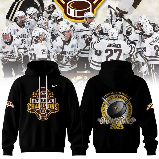 Western Michigan Broncos 2025 National Champions Patch Premium Hoodie
