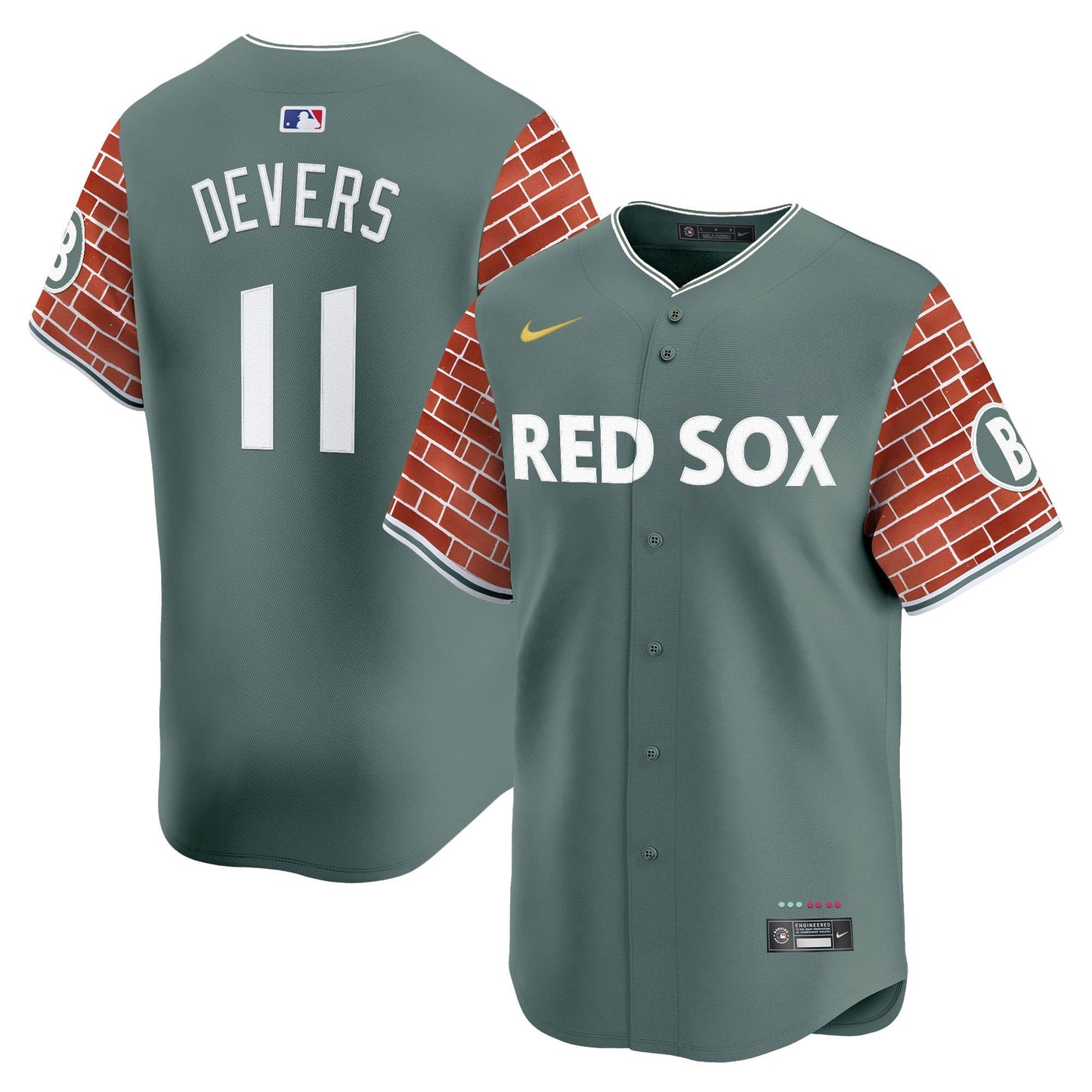 Men's Boston Red Sox 2025 Fenway Red Brick Style Vapor Premier Limited Jersey - Stitched