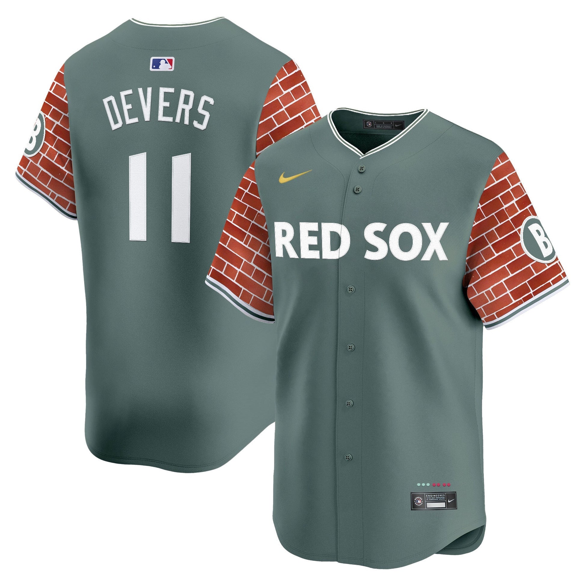 Men's Boston Red Sox 2025 Fenway Red Brick Style Vapor Premier Limited Jersey - Stitched