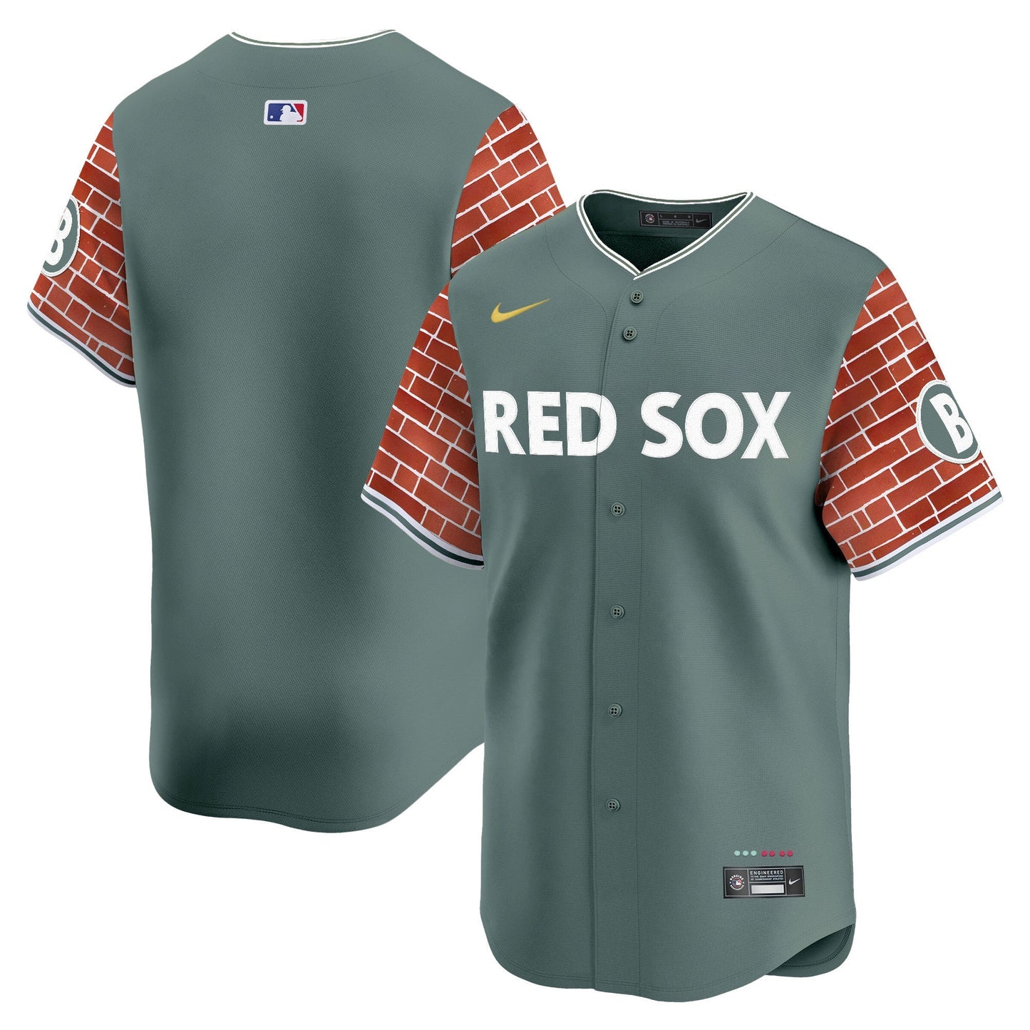 Men's Boston Red Sox 2025 Fenway Red Brick Style Vapor Premier Limited Jersey - Stitched