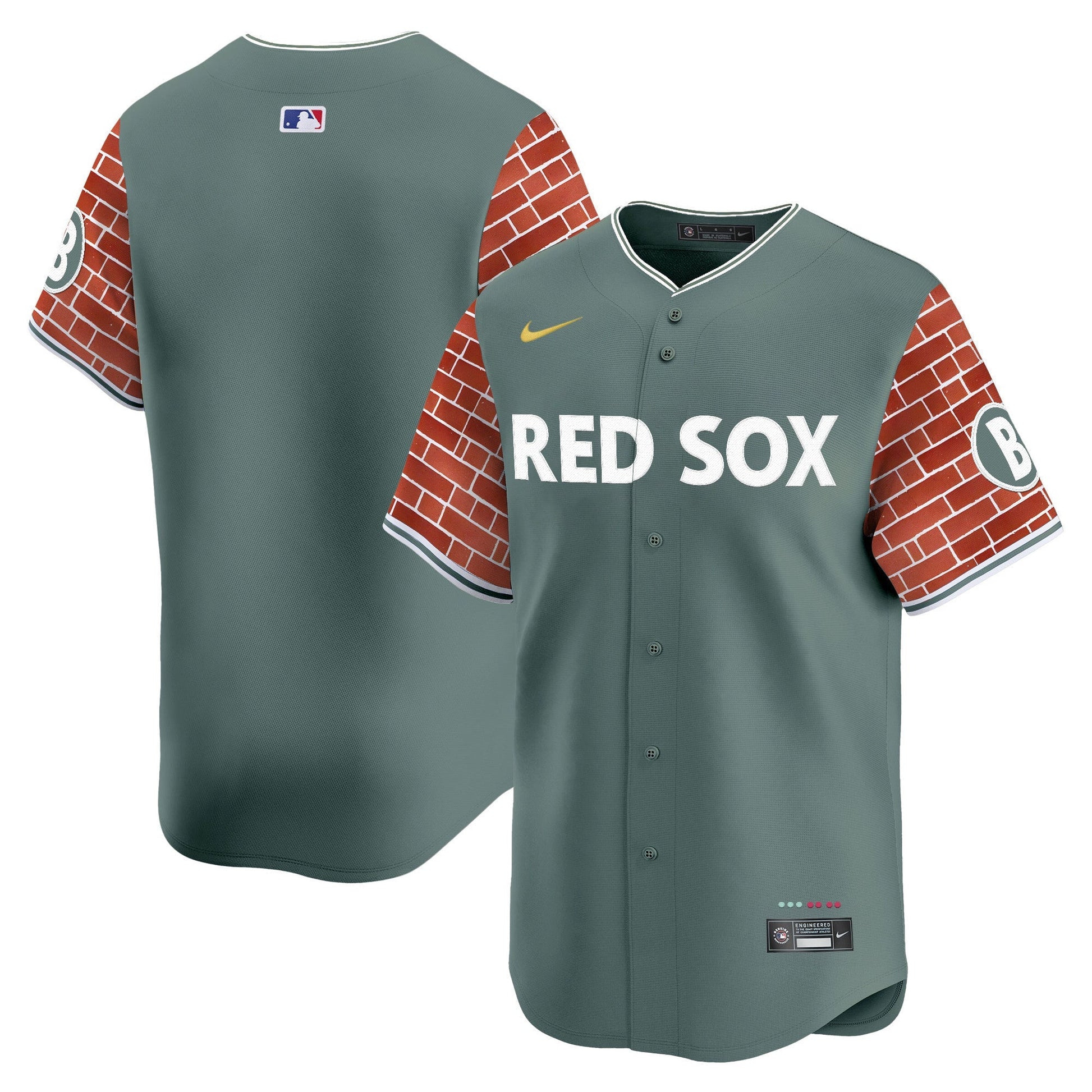 Men's Boston Red Sox 2025 Fenway Red Brick Style Vapor Premier Limited Jersey - Stitched