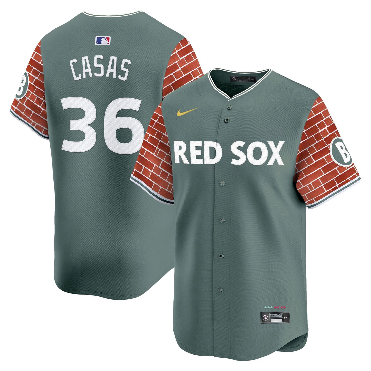 Men's Boston Red Sox 2025 Fenway Red Brick Style Vapor Premier Limited Jersey - Stitched