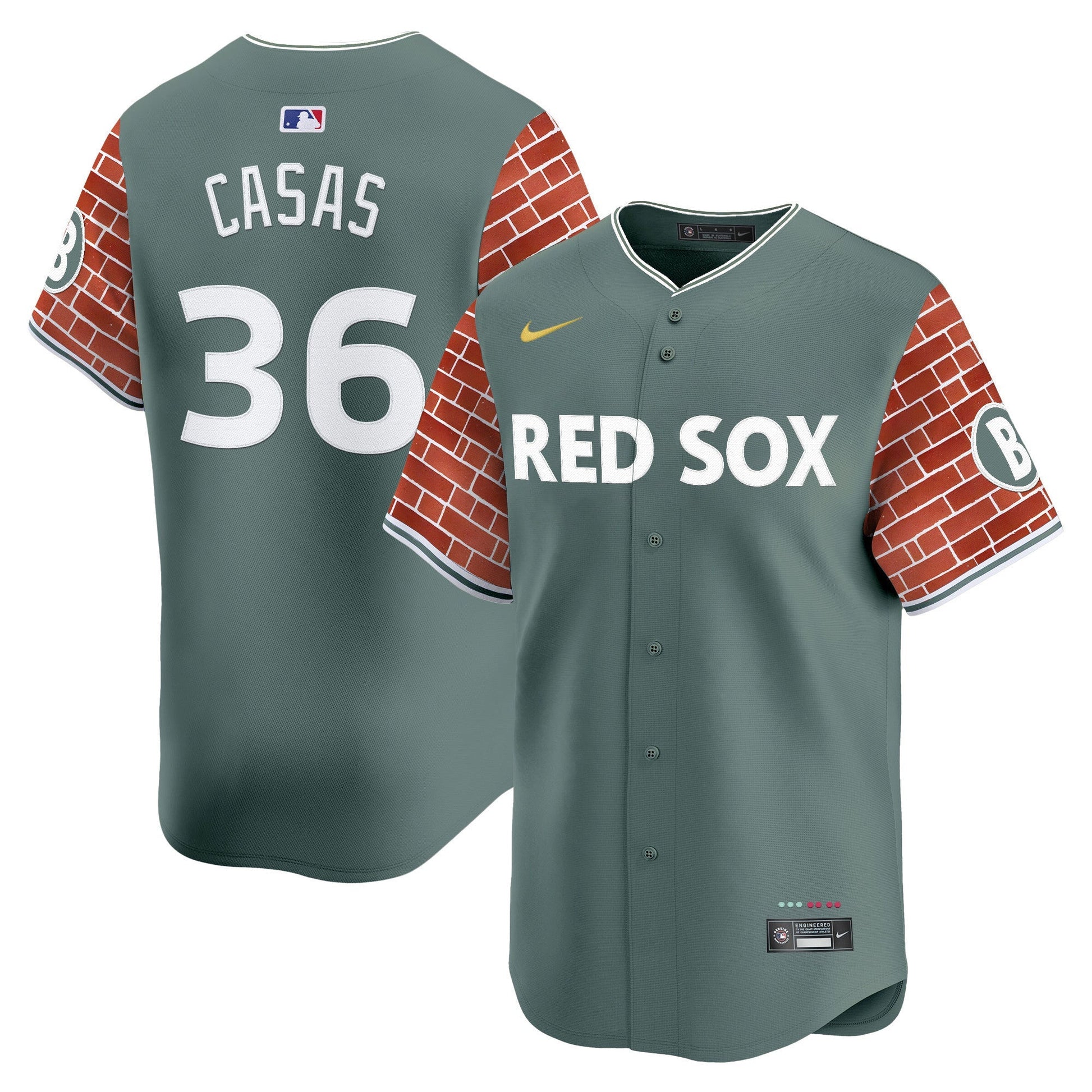 Men's Boston Red Sox 2025 Fenway Red Brick Style Vapor Premier Limited Jersey - Stitched