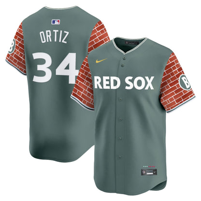 Men's Boston Red Sox 2025 Fenway Red Brick Style Vapor Premier Limited Jersey - Stitched
