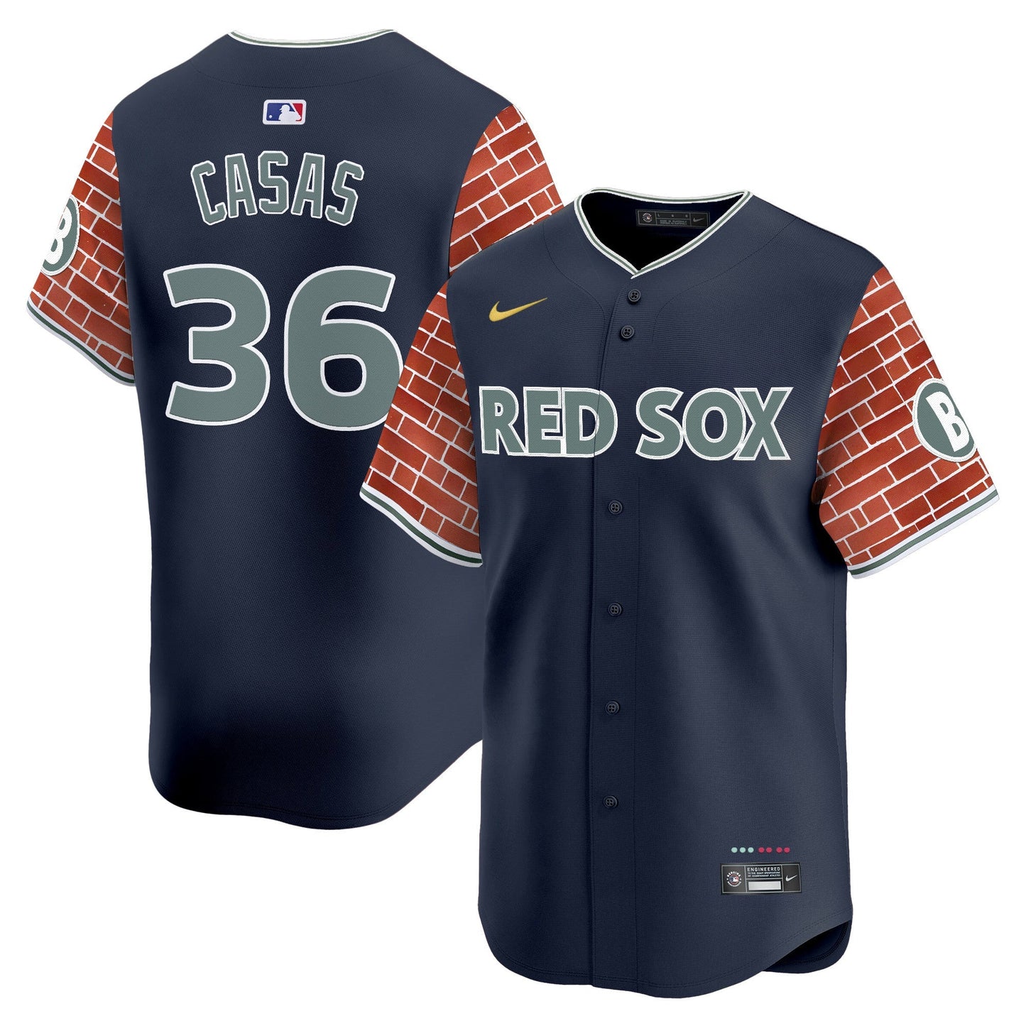 Men's Boston Red Sox 2025 Fenway Red Brick Style Vapor Premier Limited Jersey - Stitched