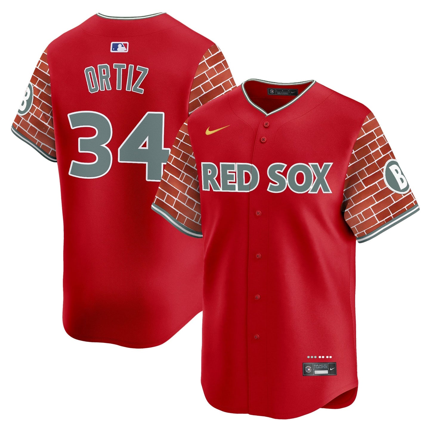 Men's Boston Red Sox 2025 Fenway Red Brick Style Vapor Premier Limited Jersey - Stitched
