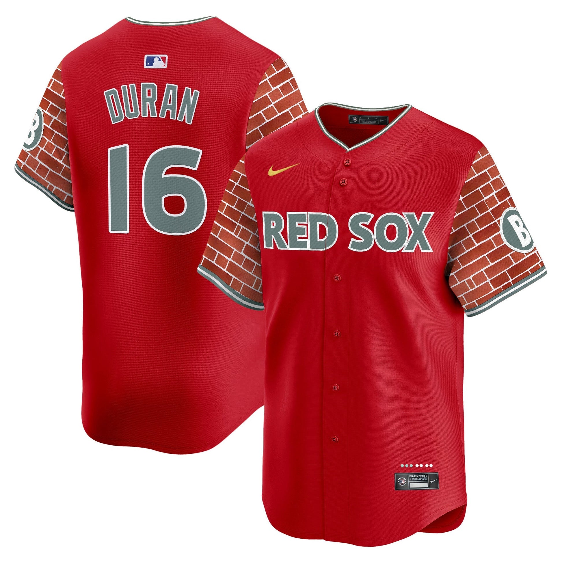 Men's Boston Red Sox 2025 Fenway Red Brick Style Vapor Premier Limited Jersey - Stitched