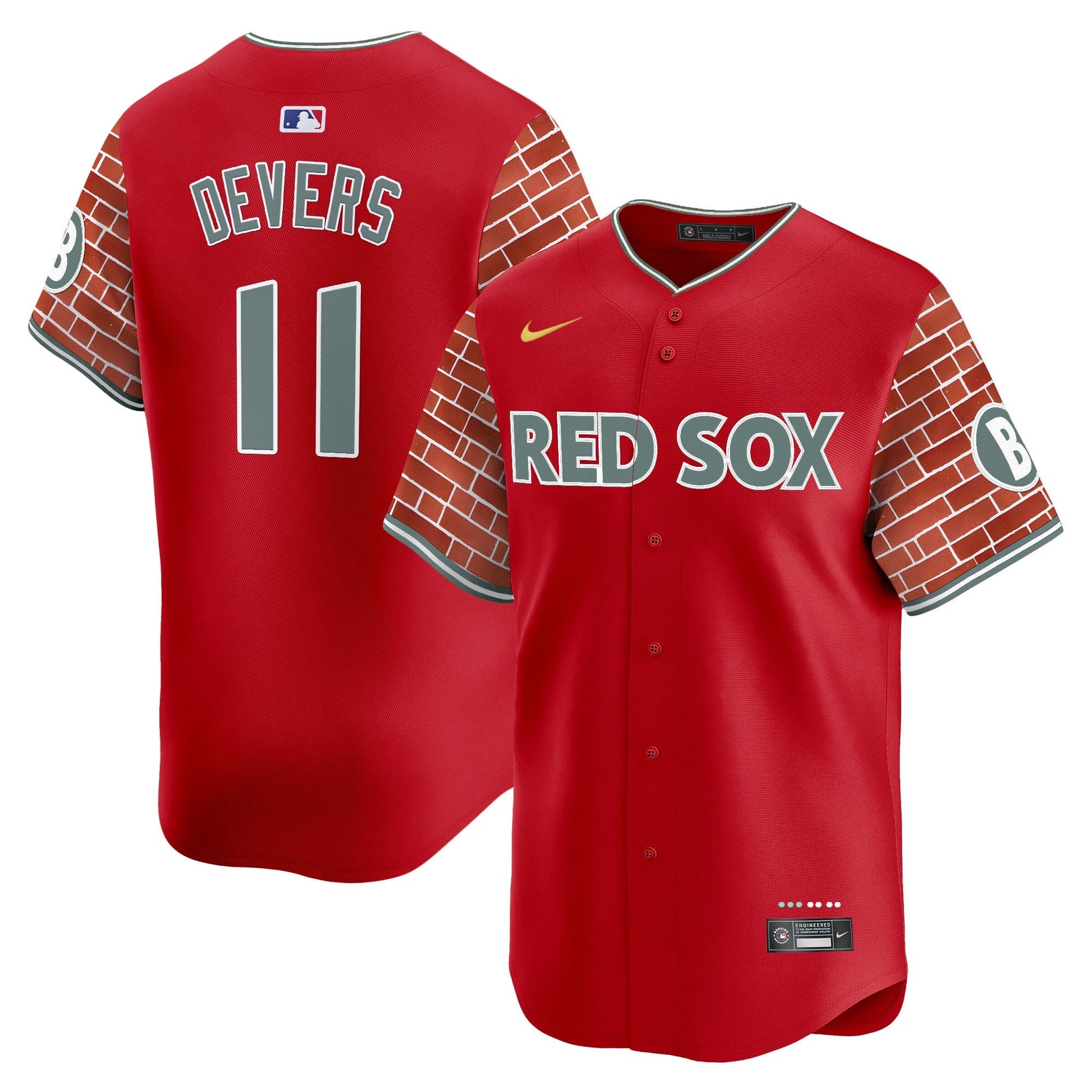 Men's Boston Red Sox 2025 Fenway Red Brick Style Vapor Premier Limited Jersey - Stitched