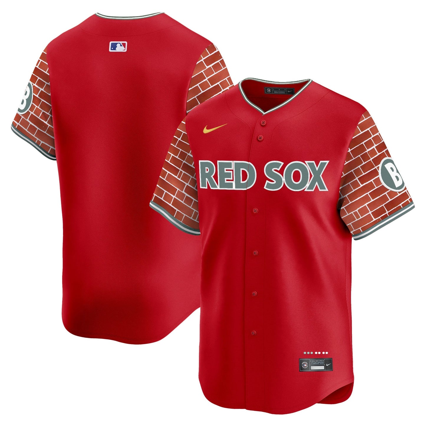 Men's Boston Red Sox 2025 Fenway Red Brick Style Vapor Premier Limited Jersey - Stitched