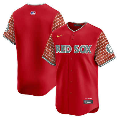 Men's Boston Red Sox 2025 Fenway Red Brick Style Vapor Premier Limited Jersey - Stitched
