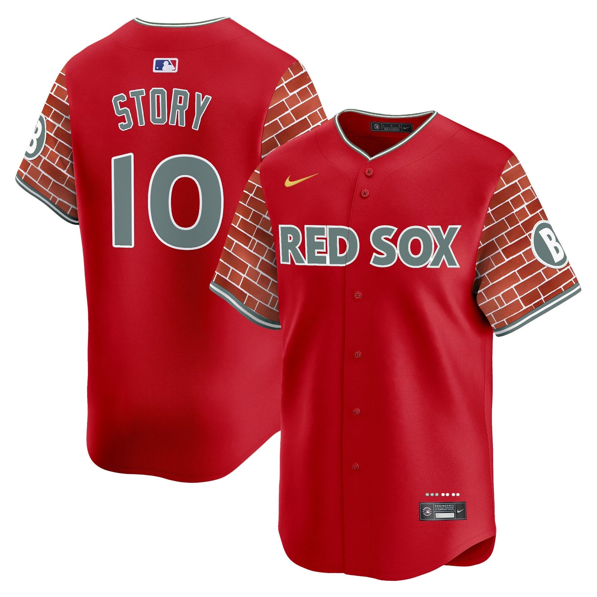 Men's Boston Red Sox 2025 Fenway Red Brick Style Vapor Premier Limited Jersey - Stitched