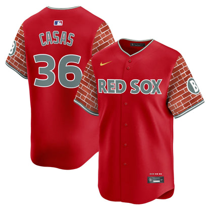 Men's Boston Red Sox 2025 Fenway Red Brick Style Vapor Premier Limited Jersey - Stitched