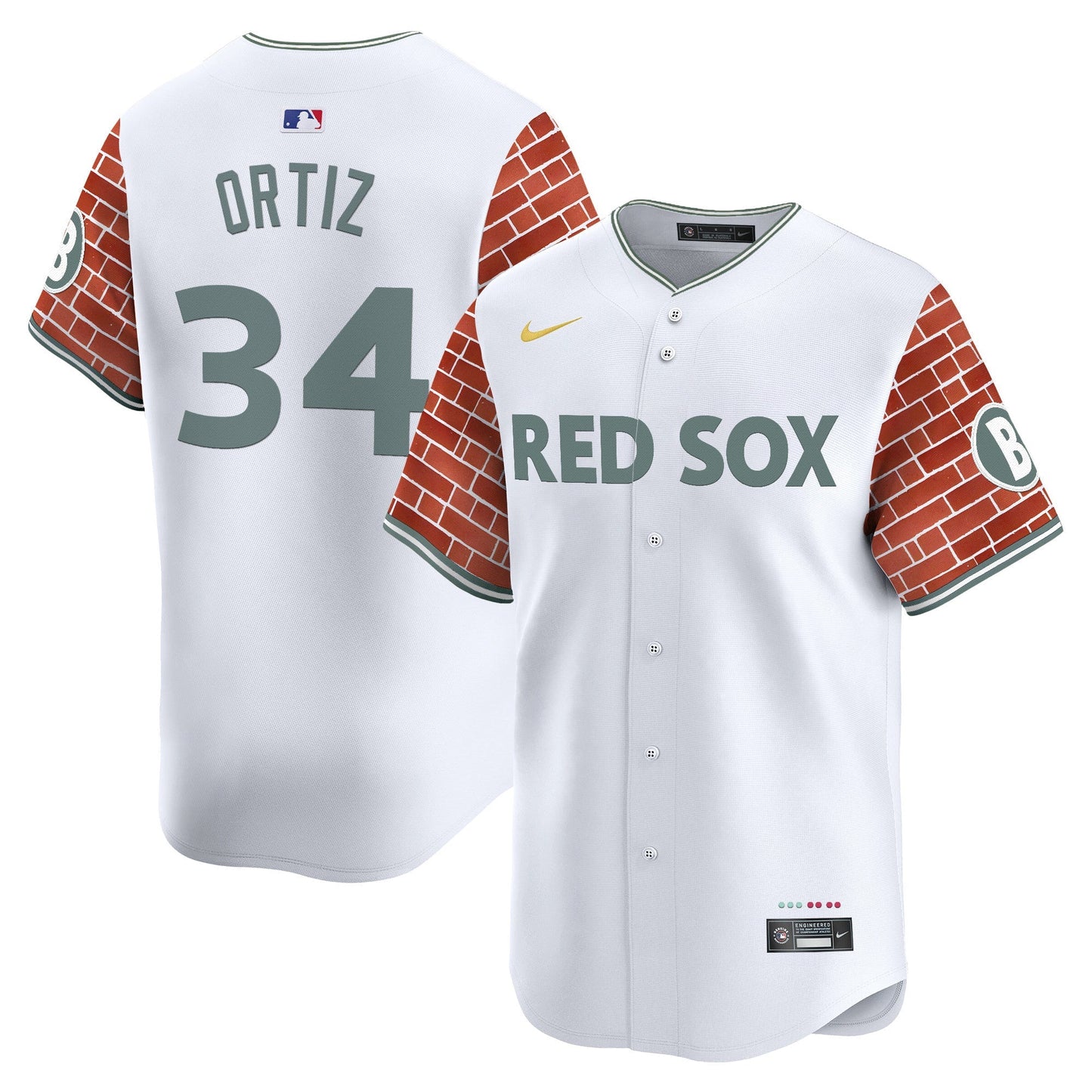 Men's Boston Red Sox 2025 Fenway Red Brick Style Vapor Premier Limited Jersey - Stitched