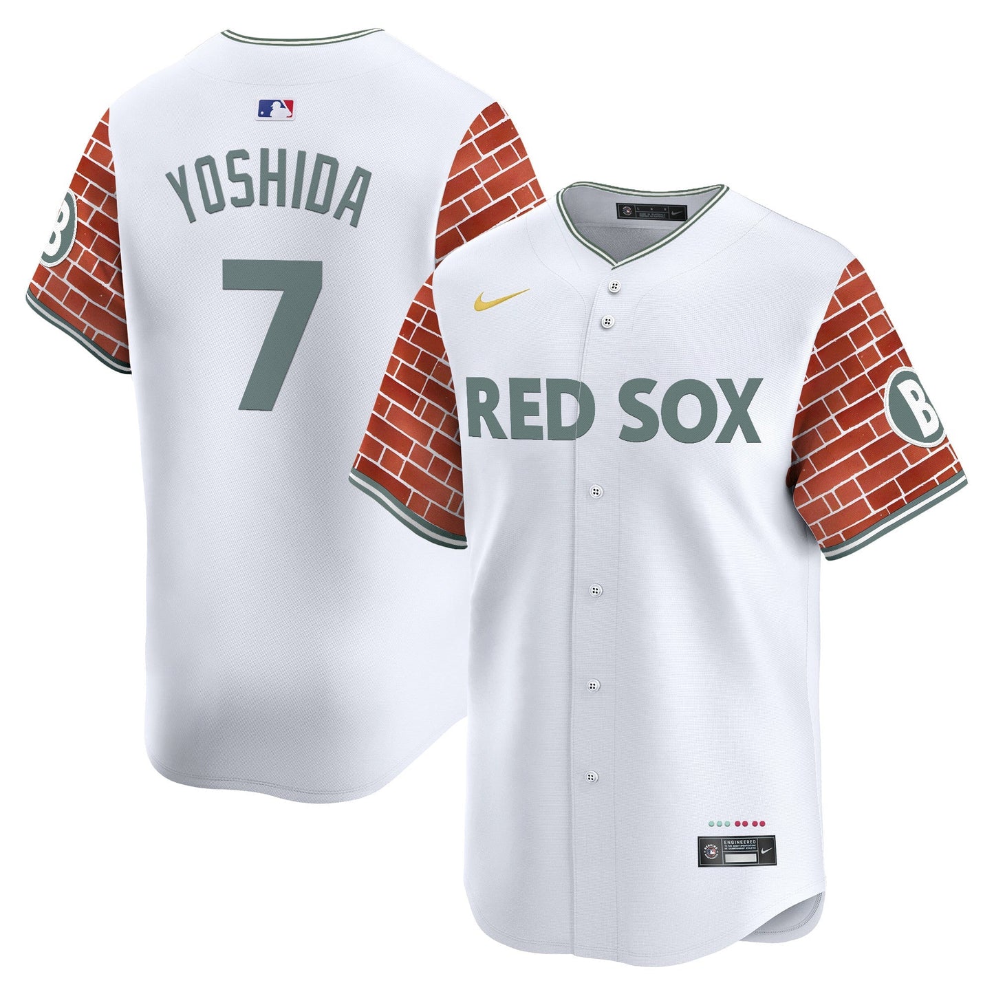 Men's Boston Red Sox 2025 Fenway Red Brick Style Vapor Premier Limited Jersey - Stitched