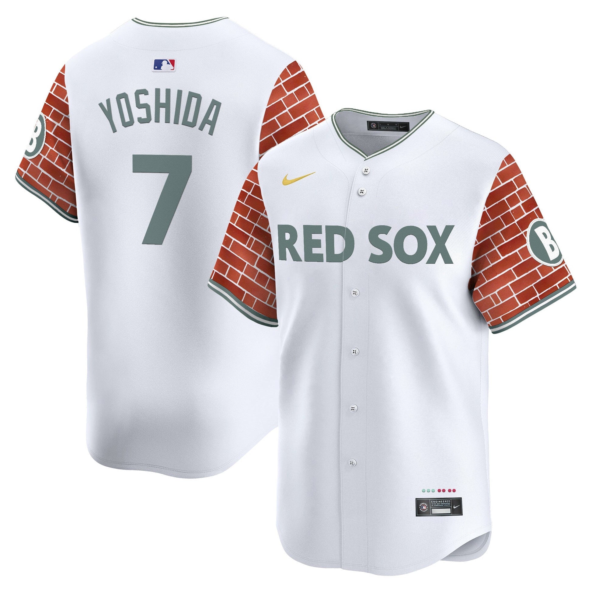 Men's Boston Red Sox 2025 Fenway Red Brick Style Vapor Premier Limited Jersey - Stitched