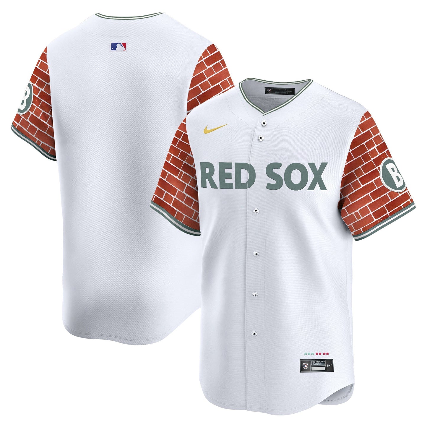 Men's Boston Red Sox 2025 Fenway Red Brick Style Vapor Premier Limited Jersey - Stitched