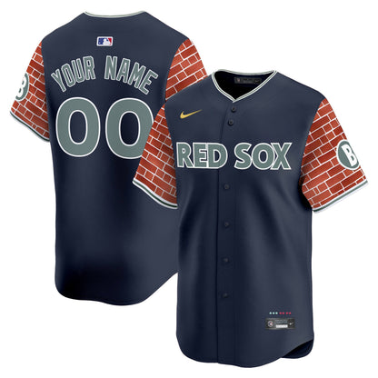 Boston Red Sox 2025 Fenway Red Brick Style Vapor Premier Limited Custom Jersey - Stitched