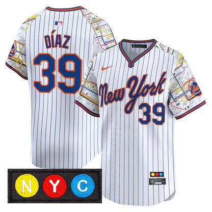 Men's New York Mets Subway Style Vapor Premier Limited Jersey - Stitched