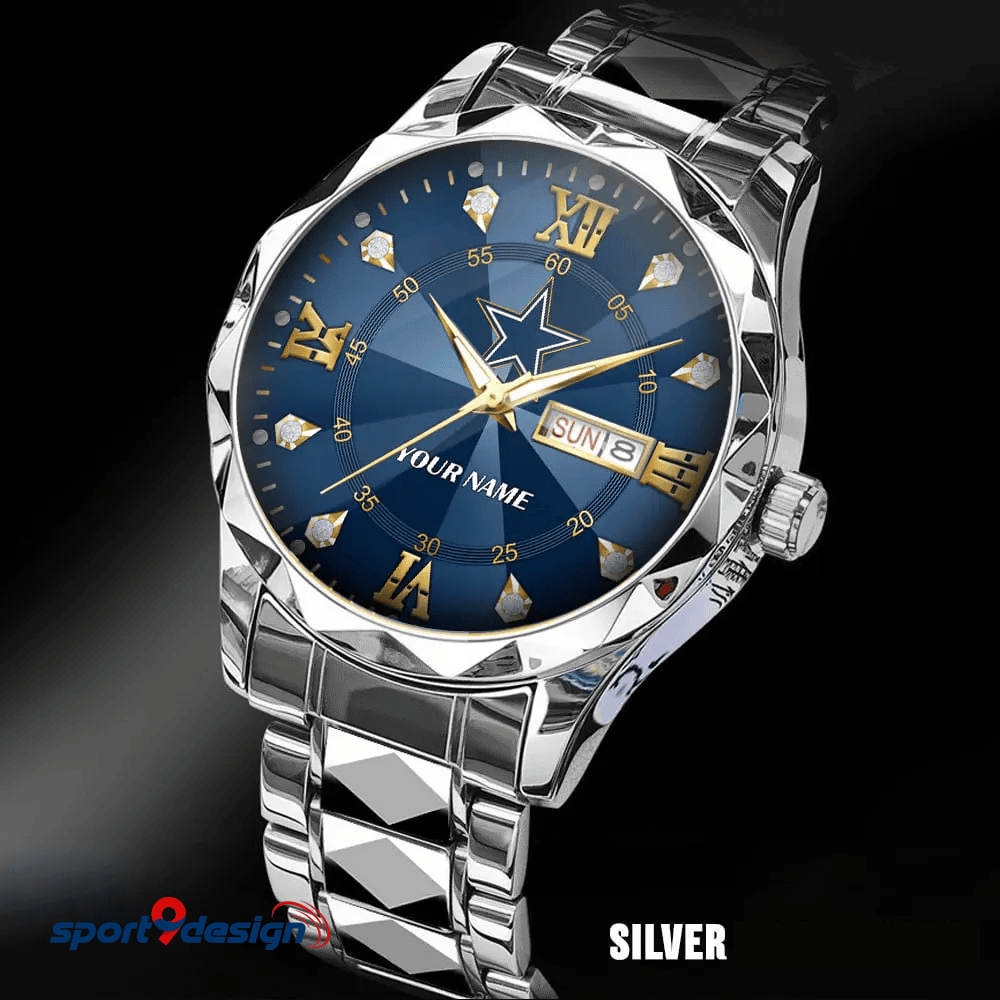 Dallas Cowboys - American Football Men Luxury Hand Watch All Team Custom Any Name Gift For Fan - Limited Edition
