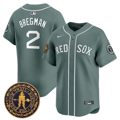 Men's Boston Red Sox Freedom Trail Patch Vapor Premier Limited Jersey - All Stitched