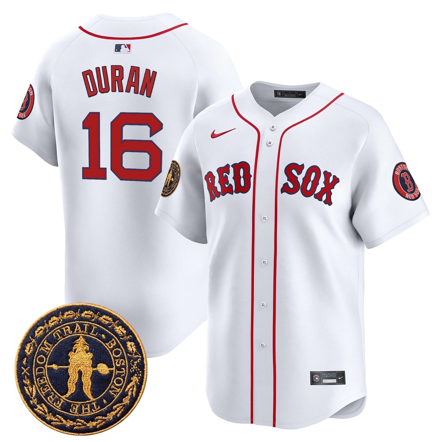 Men's Boston Red Sox Freedom Trail Patch Vapor Premier Limited Jersey - All Stitched
