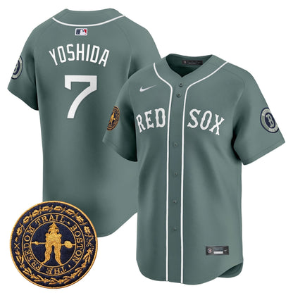 Men's Boston Red Sox Freedom Trail Patch Vapor Premier Limited Jersey - All Stitched