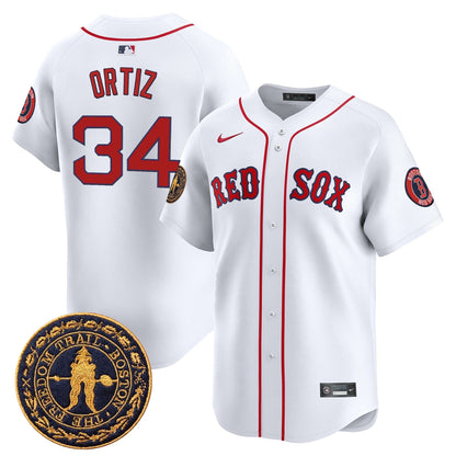 Men's Boston Red Sox Freedom Trail Patch Vapor Premier Limited Jersey - All Stitched