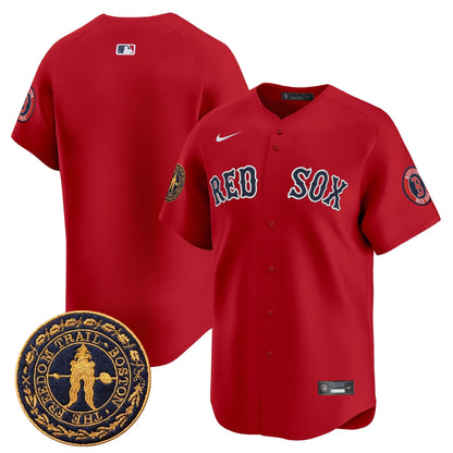 Men's Boston Red Sox Freedom Trail Patch Vapor Premier Limited Jersey - All Stitched