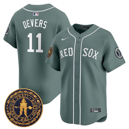 Men's Boston Red Sox Freedom Trail Patch Vapor Premier Limited Jersey - All Stitched