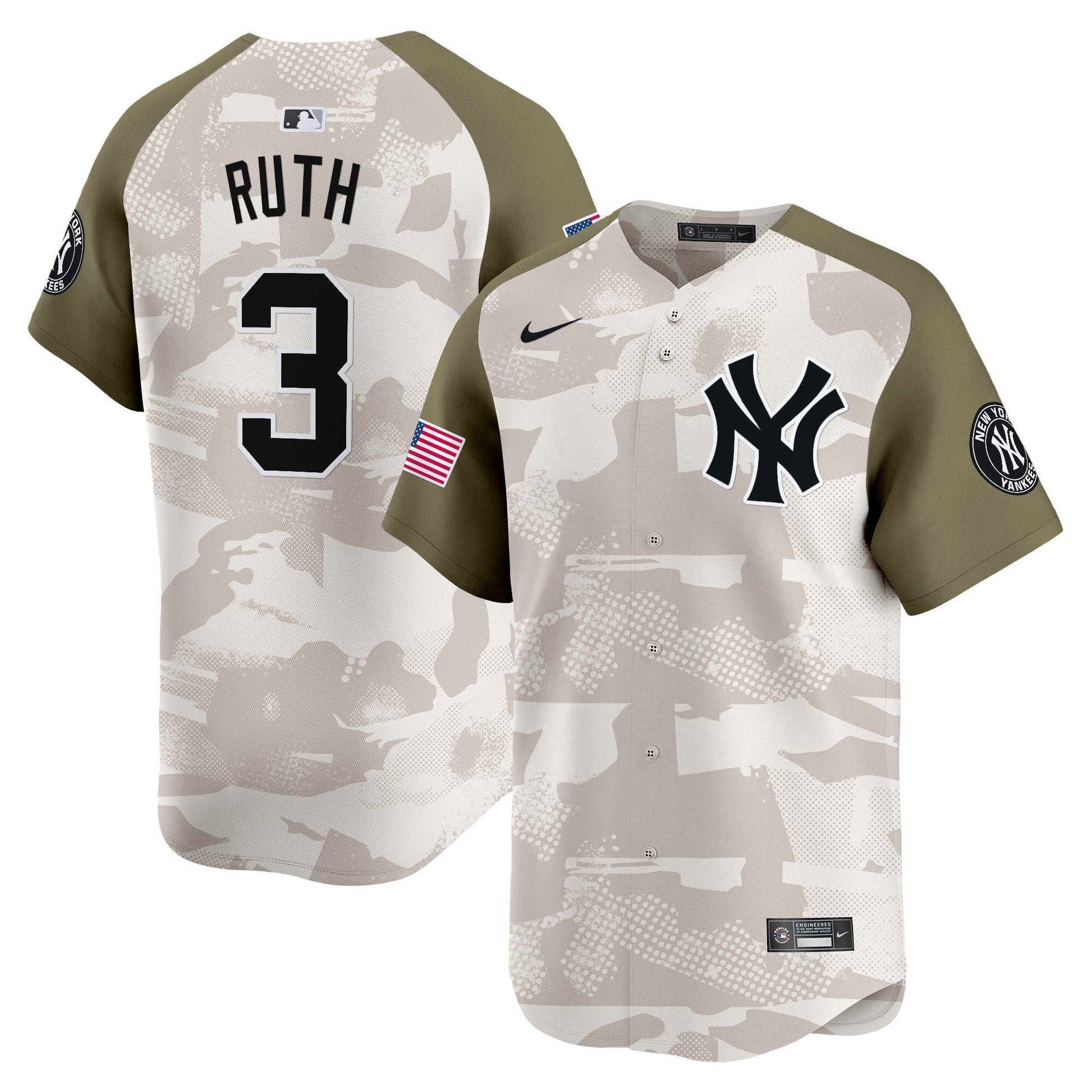 Men's New York Yankees 2025 Armed Forces Day Vapor Premier Limited Jersey - Stitched
