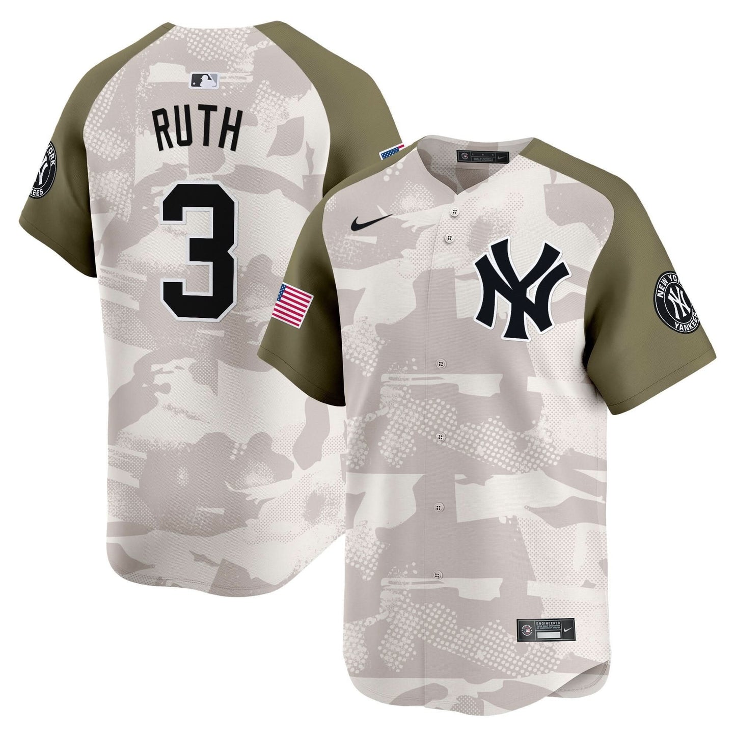 Men's New York Yankees 2025 Armed Forces Day Vapor Premier Limited Jersey - Stitched
