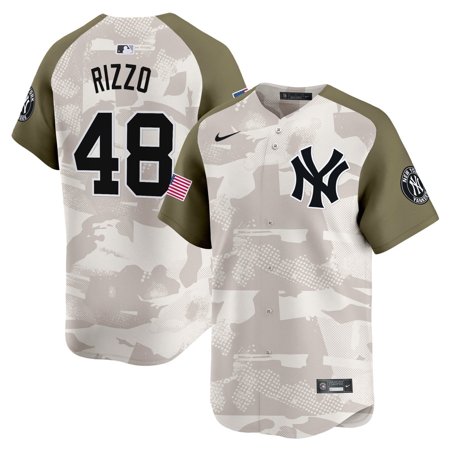 Men's New York Yankees 2025 Armed Forces Day Vapor Premier Limited Jersey - Stitched