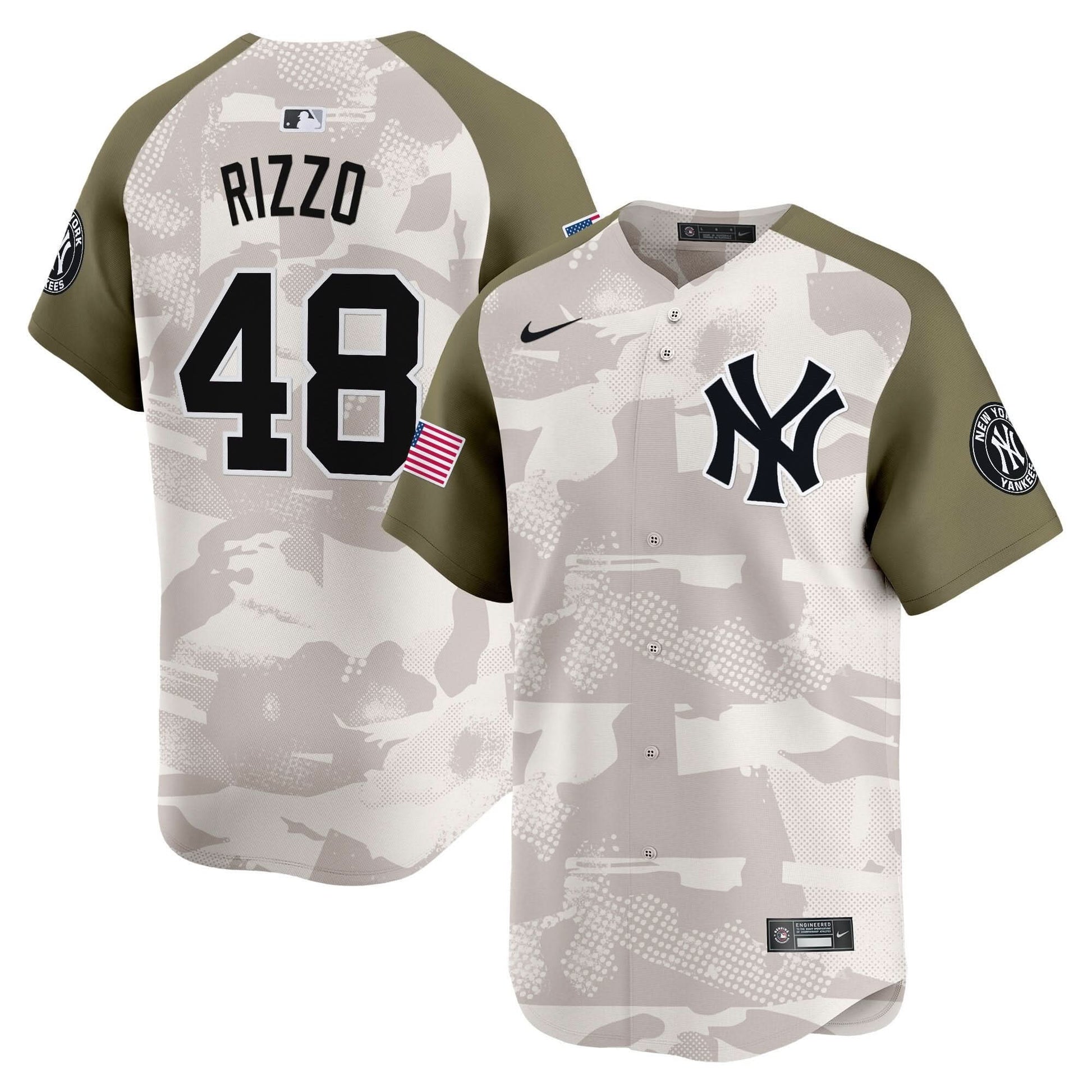 Men's New York Yankees 2025 Armed Forces Day Vapor Premier Limited Jersey - Stitched