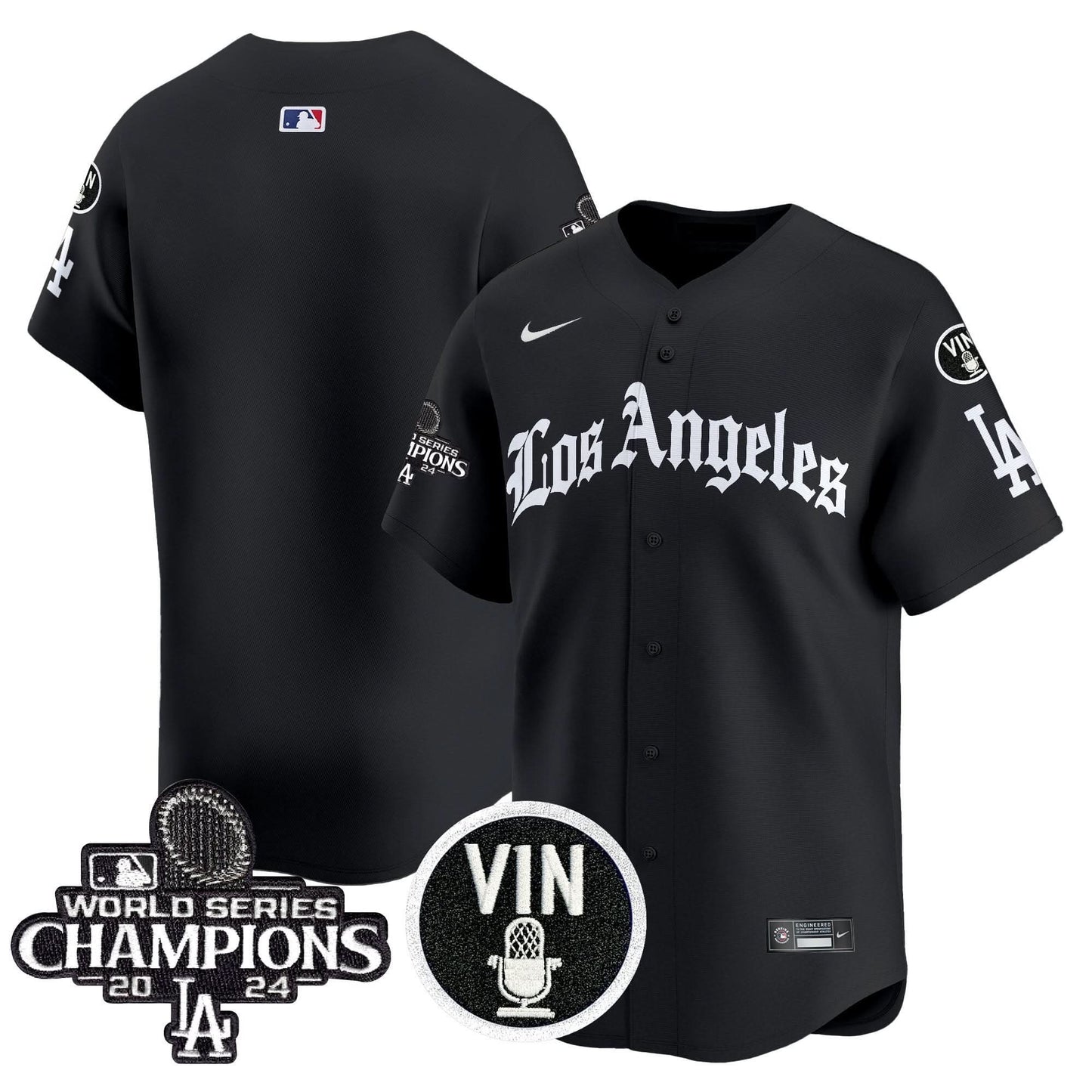 Men's Dodgers 2025 LA Gothic Style Vapor Premier Limited Jersey - All Stitched