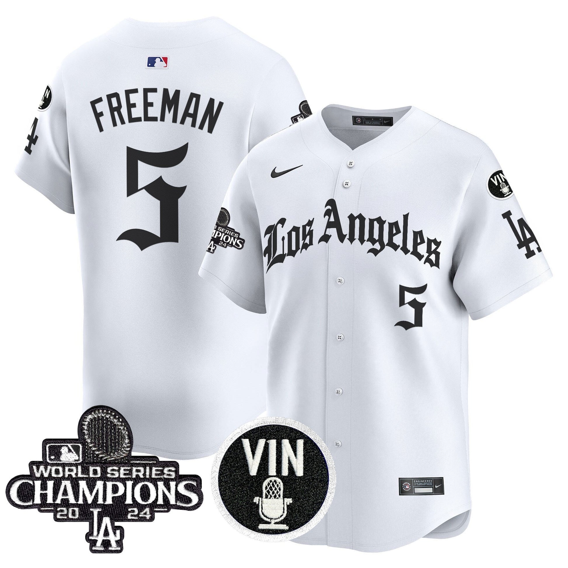 Men's Dodgers 2025 LA Gothic Style Vapor Premier Limited Jersey - All Stitched