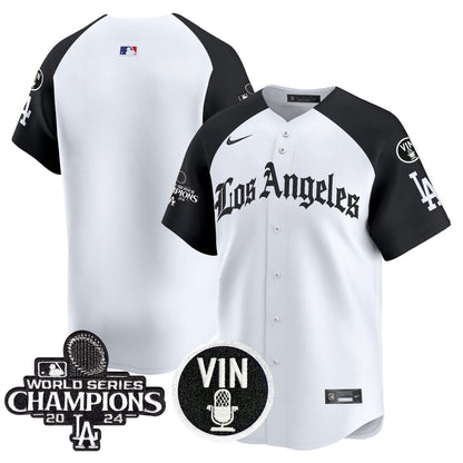 Men's Dodgers 2025 LA Gothic Style Vapor Premier Limited Jersey - All Stitched