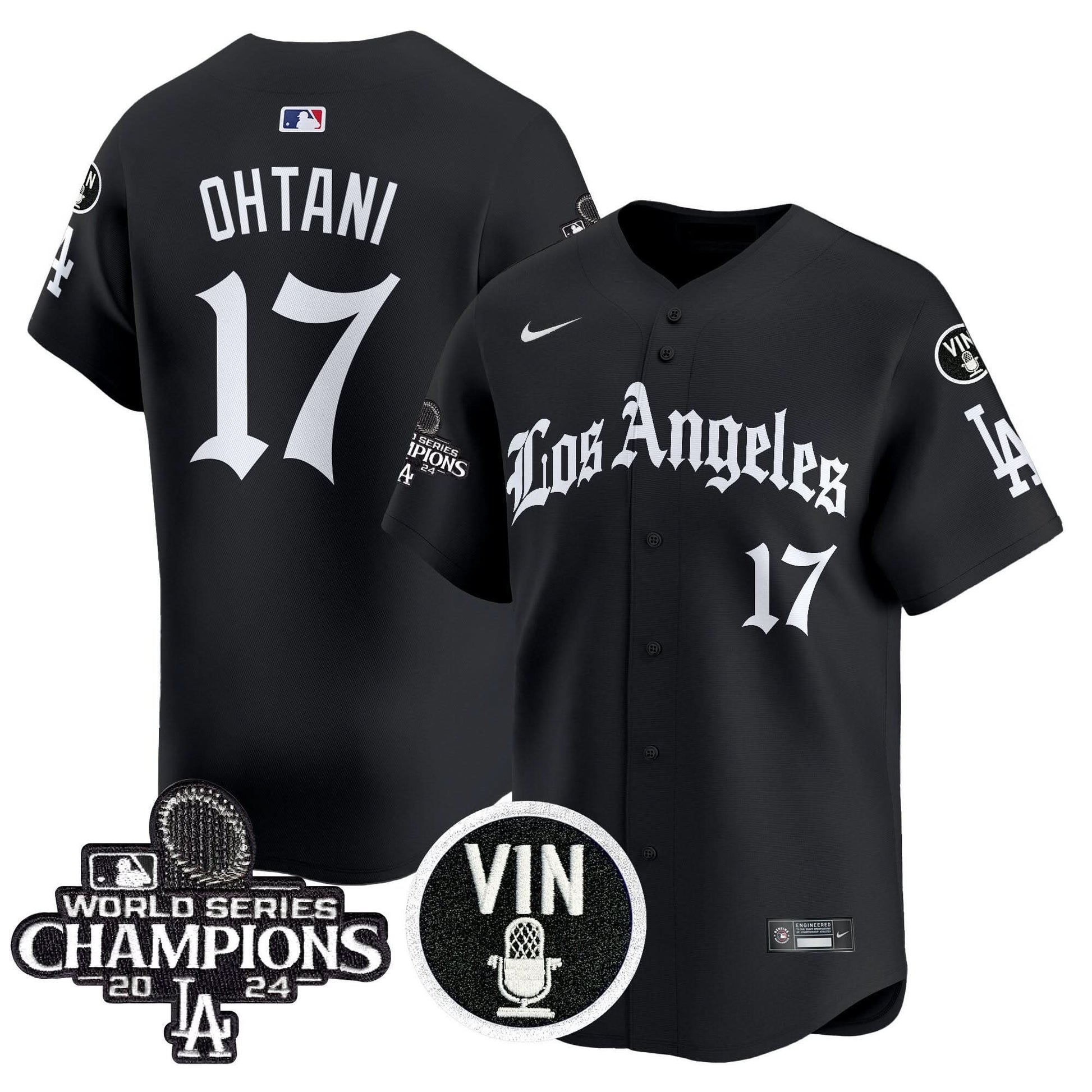 Men's Dodgers 2025 LA Gothic Style Vapor Premier Limited Jersey - All Stitched