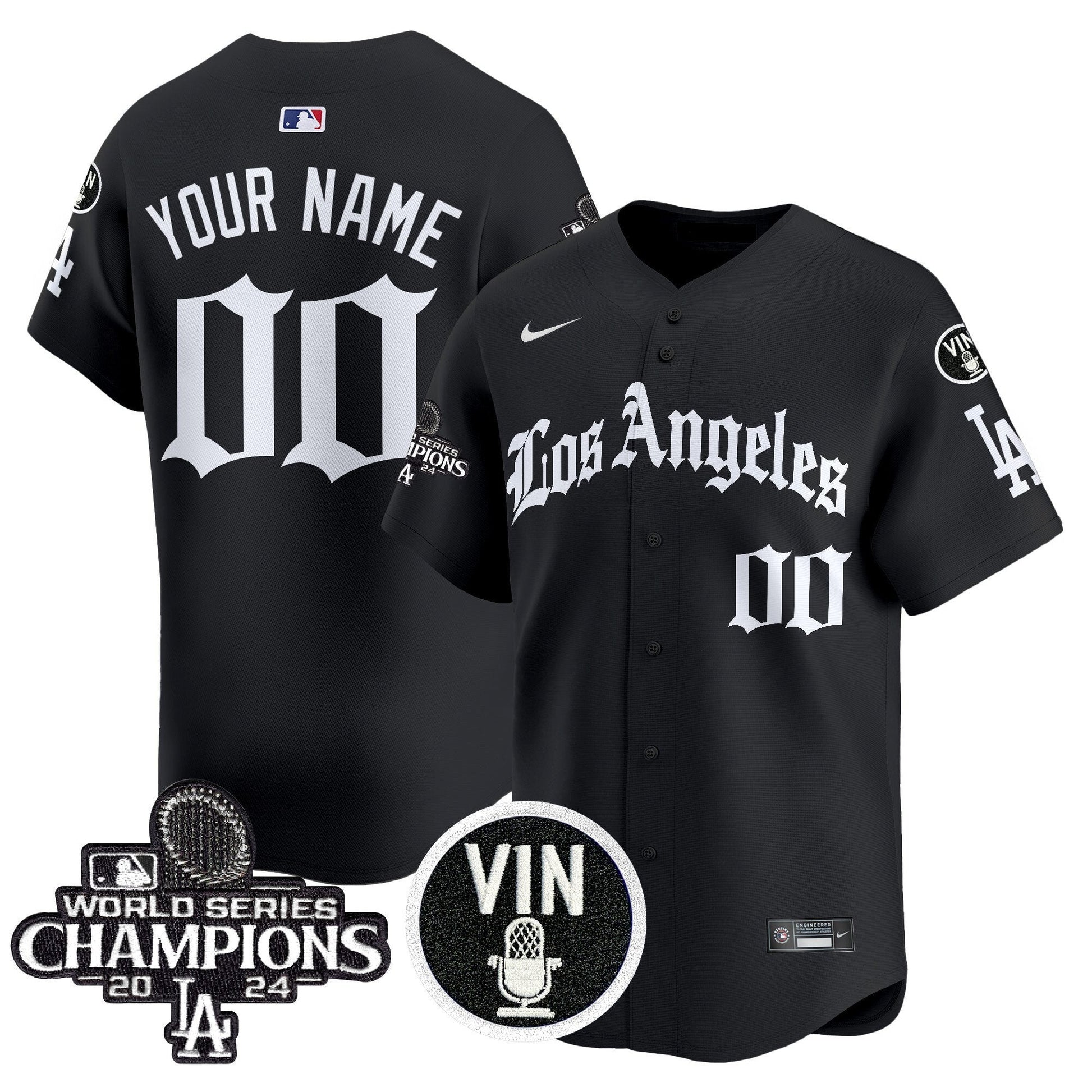 Dodgers 2025 LA Gothic Style Vapor Premier Limited Custom Jersey - All Stitched
