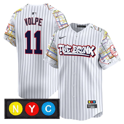 Men's New York Yankees The Bronx Subway Style Vapor Premier Limited Jersey - Stitched