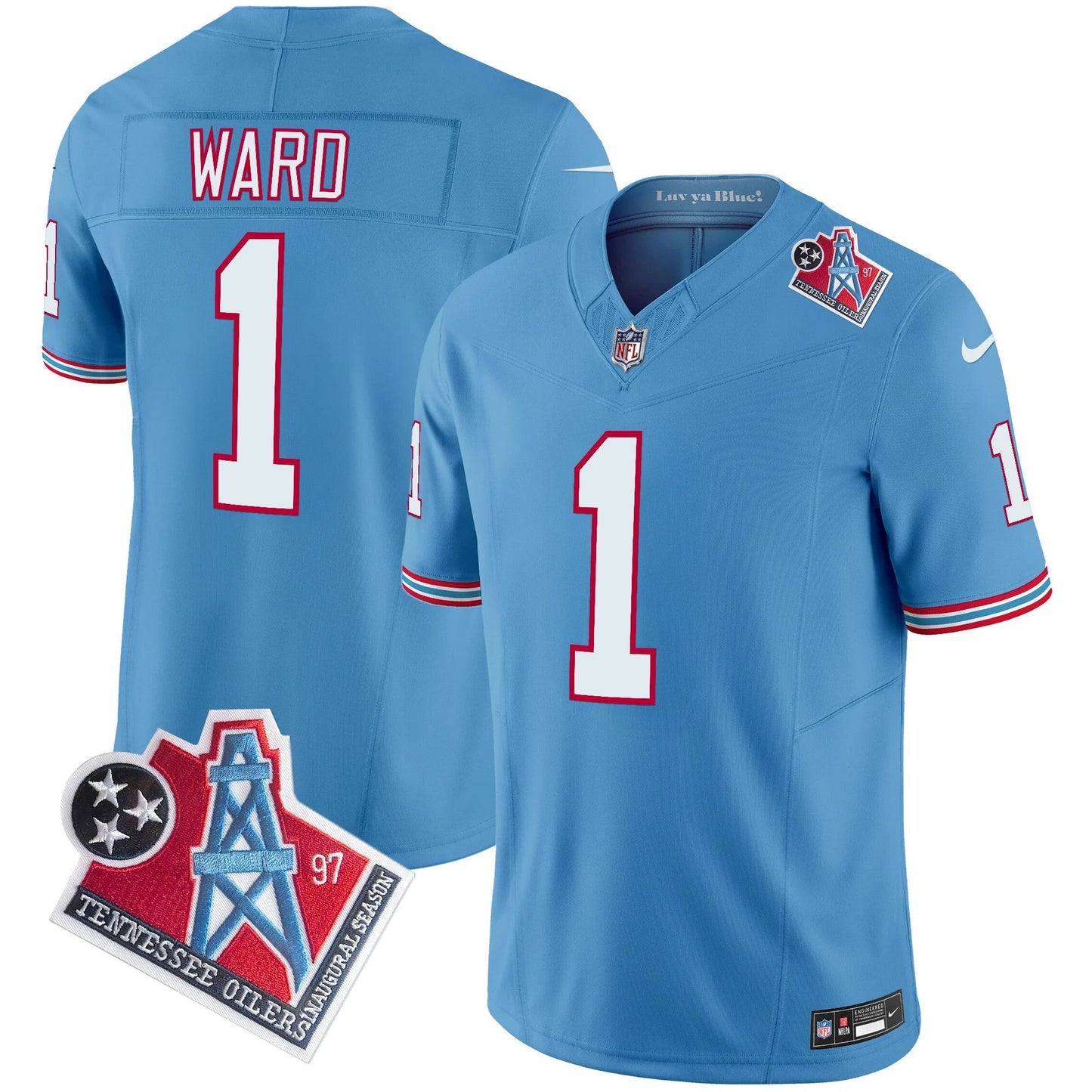 Men's Titans 1997 Throwback Vapor Limited Jersey - All Stitched