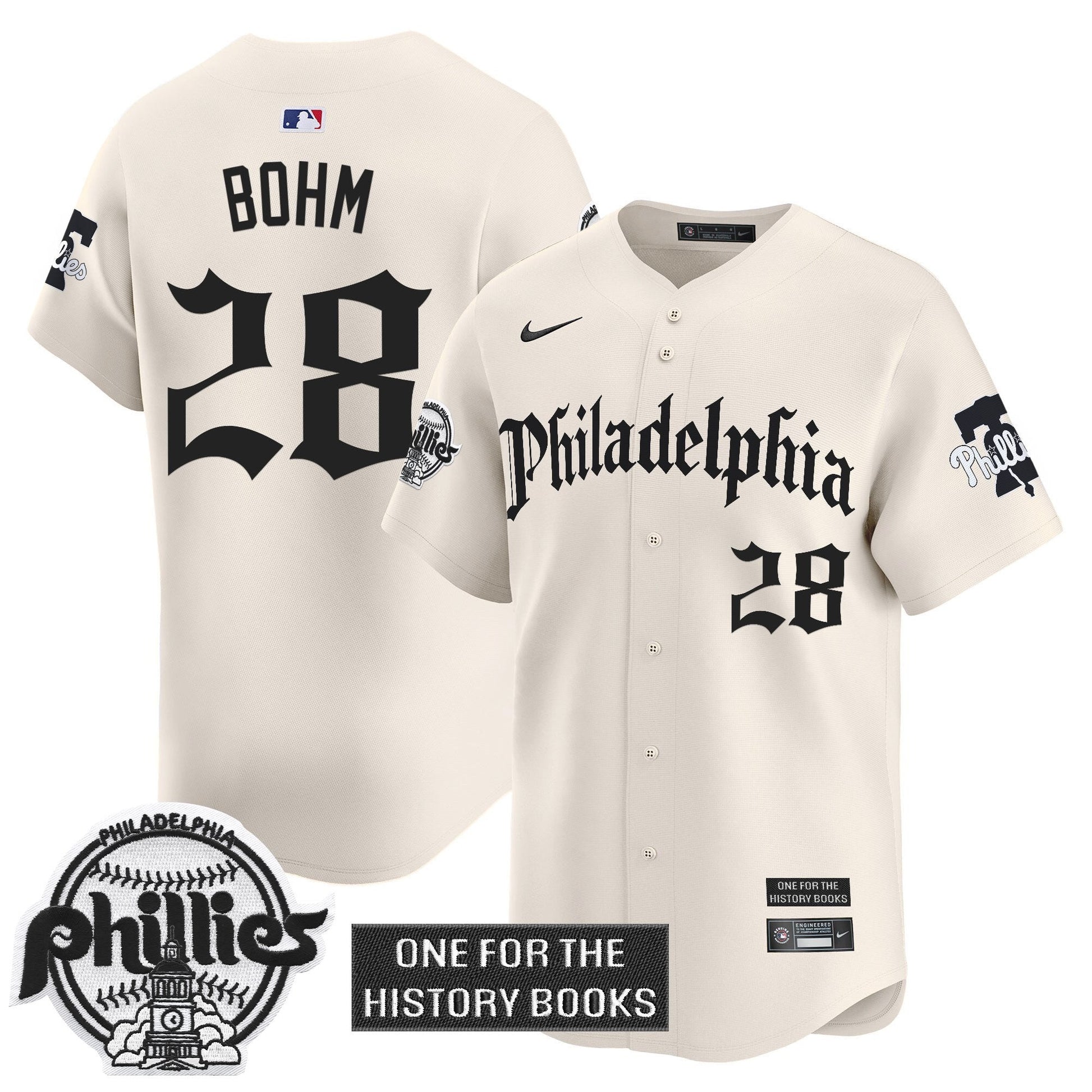Men's Phillies 'Retro Newspaper Edition' Vapor Premier Limited Jersey - All Stitched