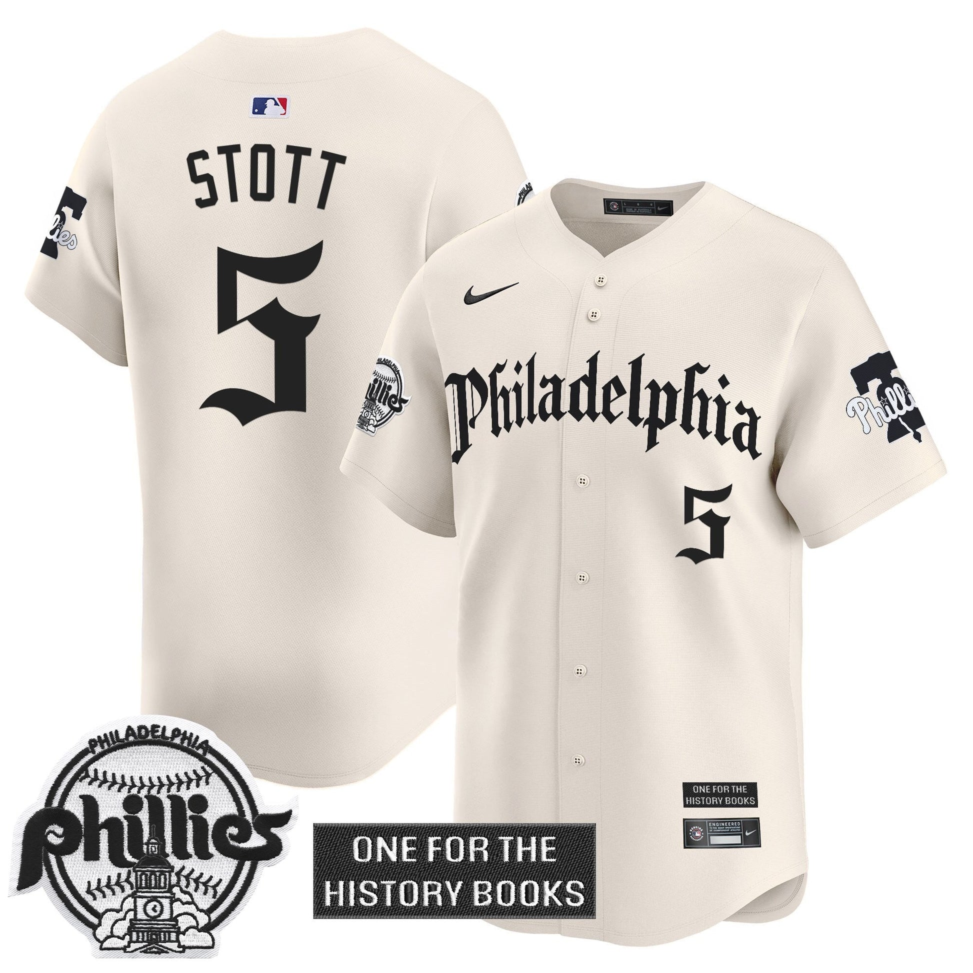 Men's Phillies 'Retro Newspaper Edition' Vapor Premier Limited Jersey - All Stitched