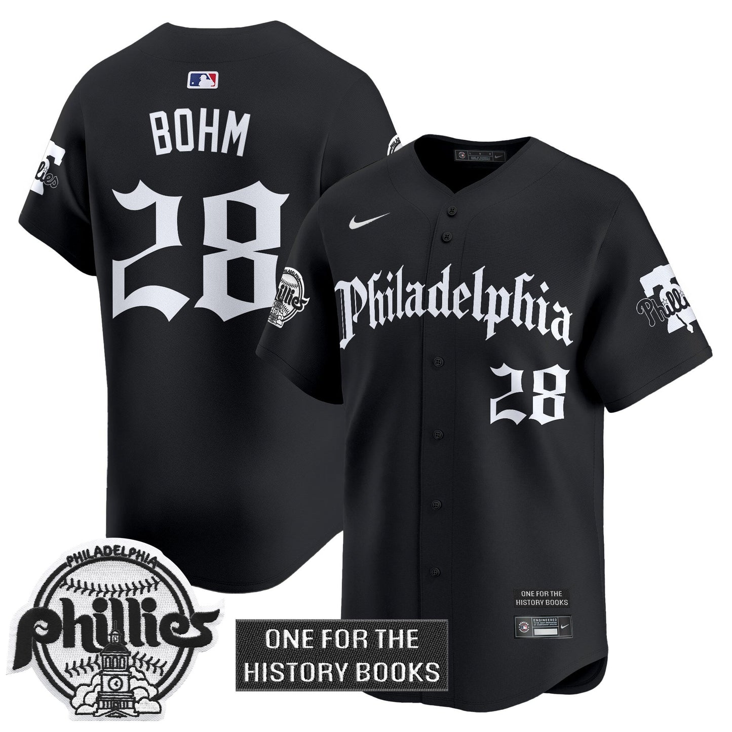 Men's Phillies 'Retro Newspaper Edition' Vapor Premier Limited Jersey - All Stitched