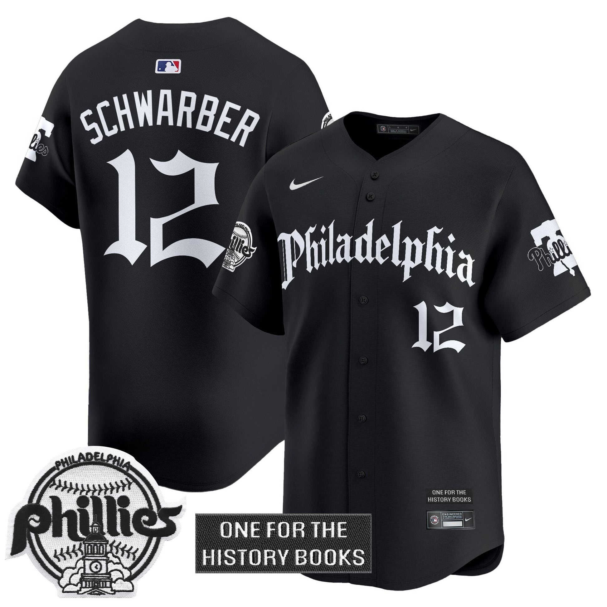 Men's Phillies 'Retro Newspaper Edition' Vapor Premier Limited Jersey - All Stitched