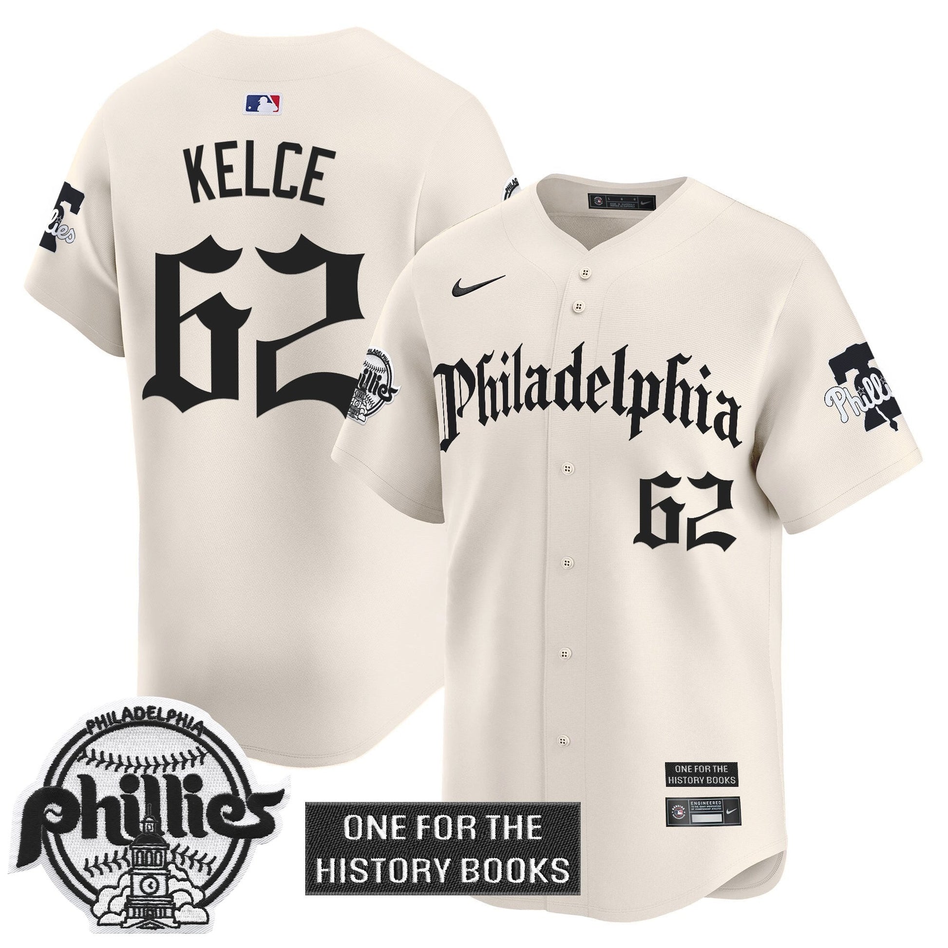 Men's Phillies 'Retro Newspaper Edition' Vapor Premier Limited Jersey - All Stitched
