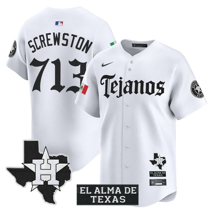 Men's Houston Astros Mexico Tejano Barrio Style Vapor Premier Limited Jersey - All Stitched
