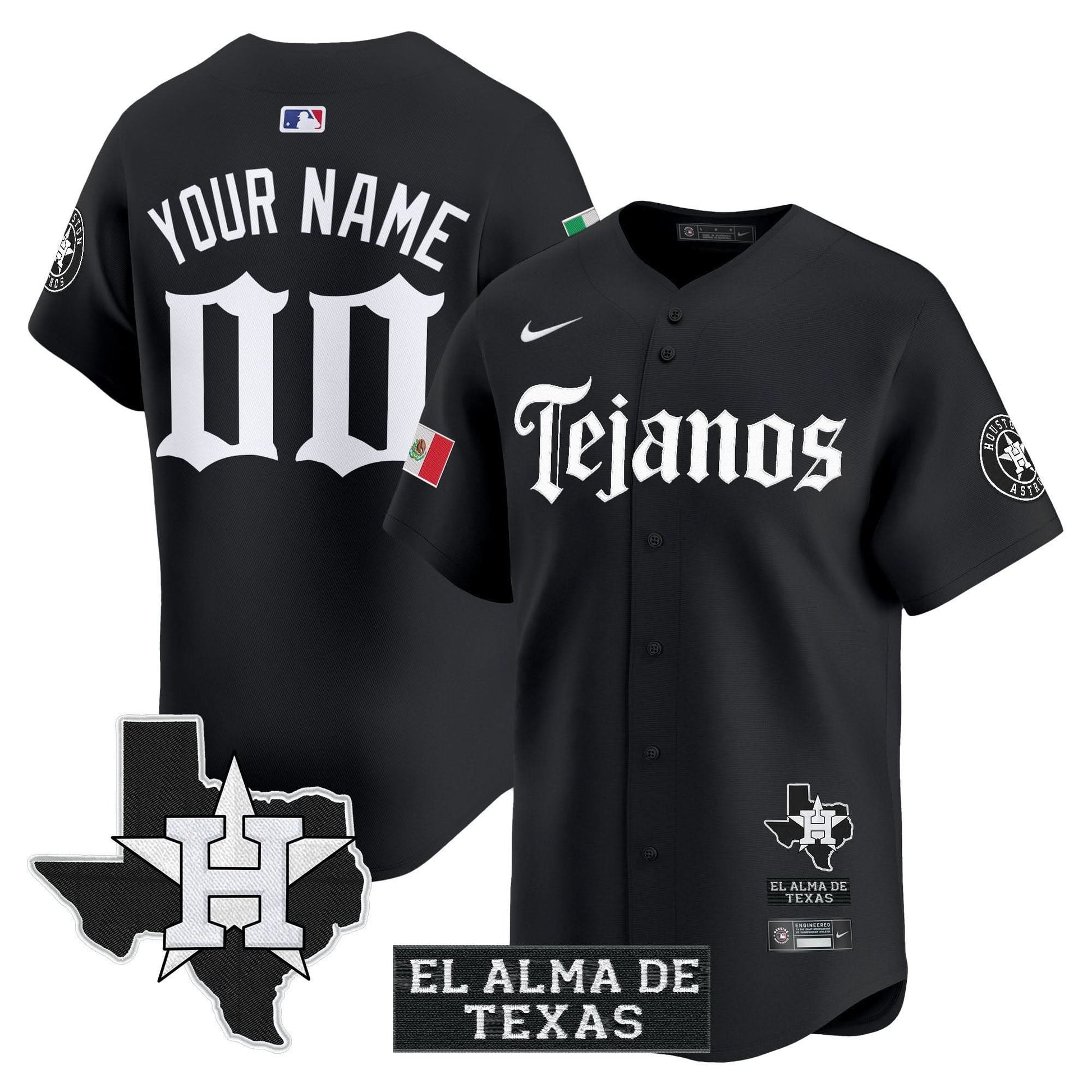 Houston Astros Mexico Tejano Barrio Style Vapor Premier Limited Custom Jersey - All Stitched