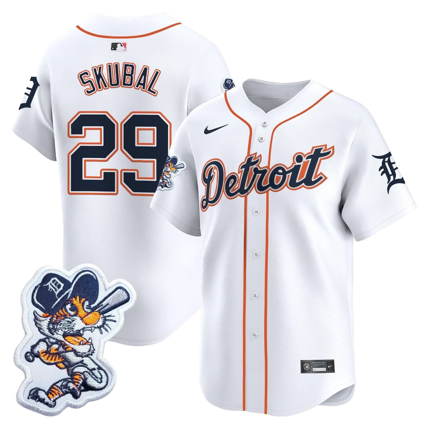 Men's Detroit Tigers Paws Patch Vapor Premier Limited Jersey - All Stitched